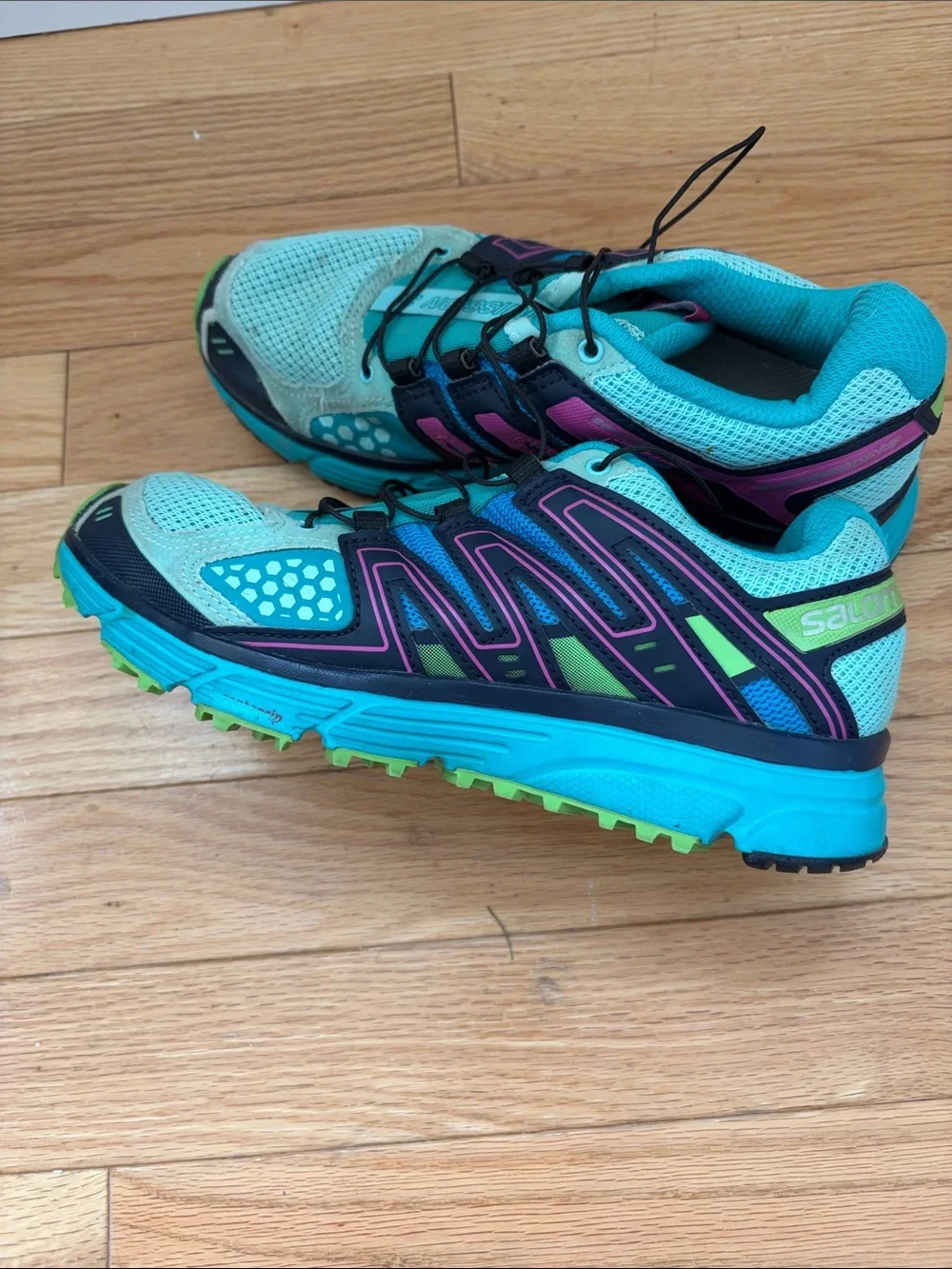 Salomon Women's Aqua and Purple Trail Running Shoes